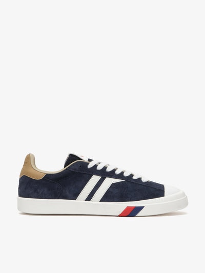 Court Ace in suede blu indaco