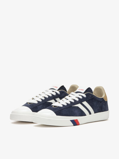 Court Ace in suede blu indaco