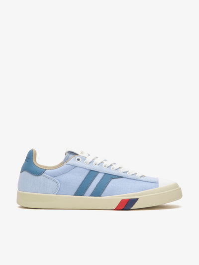 Court Ace in canvas azzurro celestiale