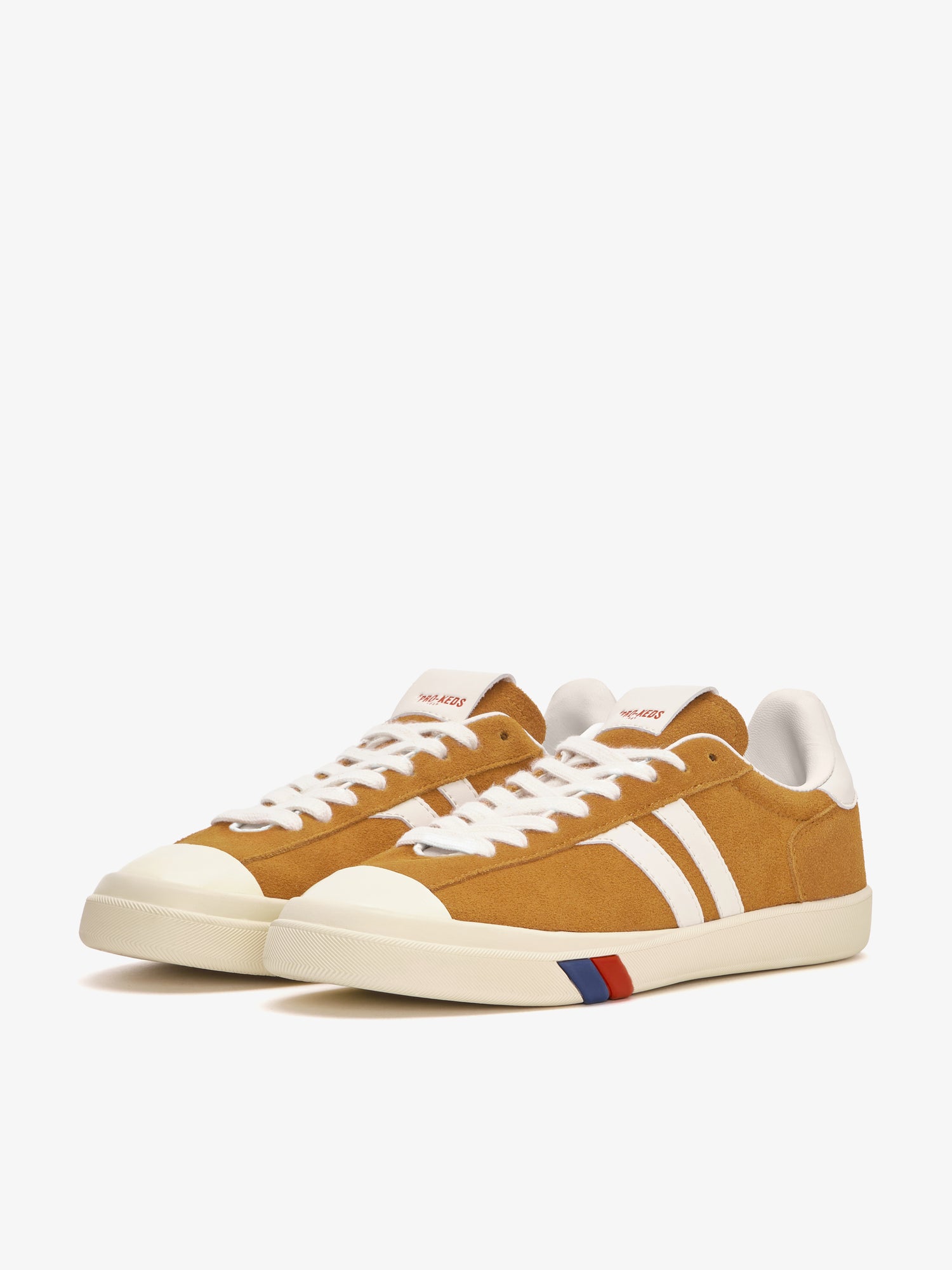 Court Ace in Suede Ruggine e Crema