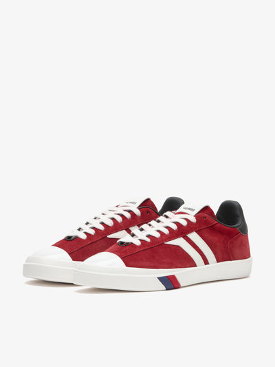 Court Ace in suede rosso vermiglio