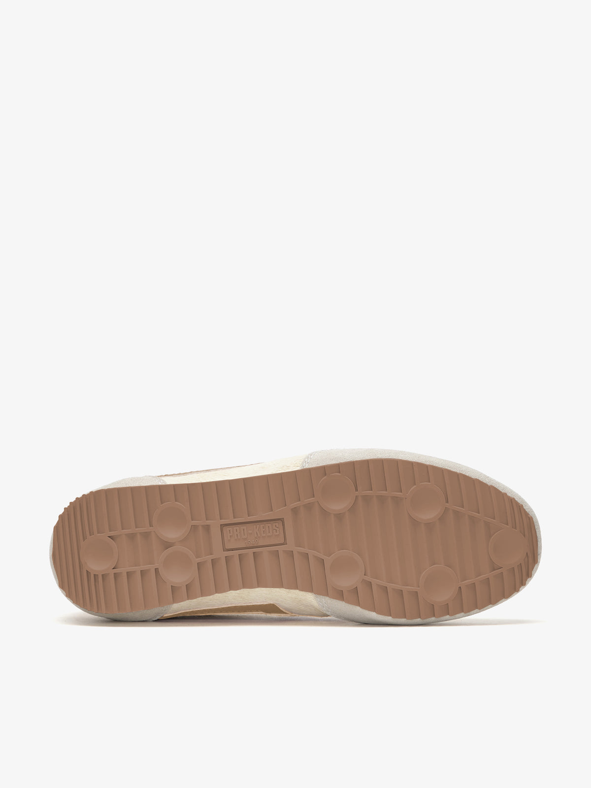 Suola con logo sneaker Pro-Keds Racer 77 avorio e beige da donna