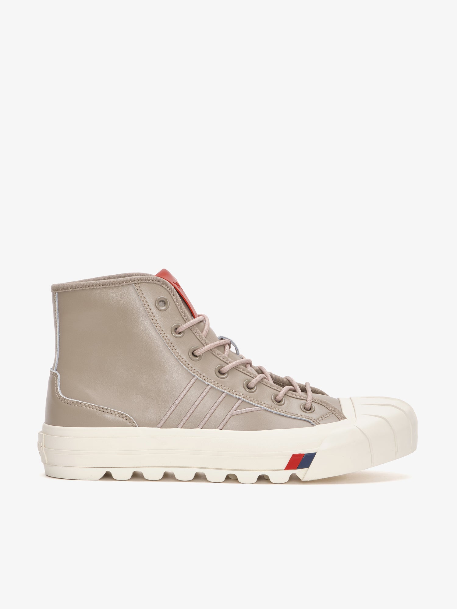 Intrepid High in taupe leather