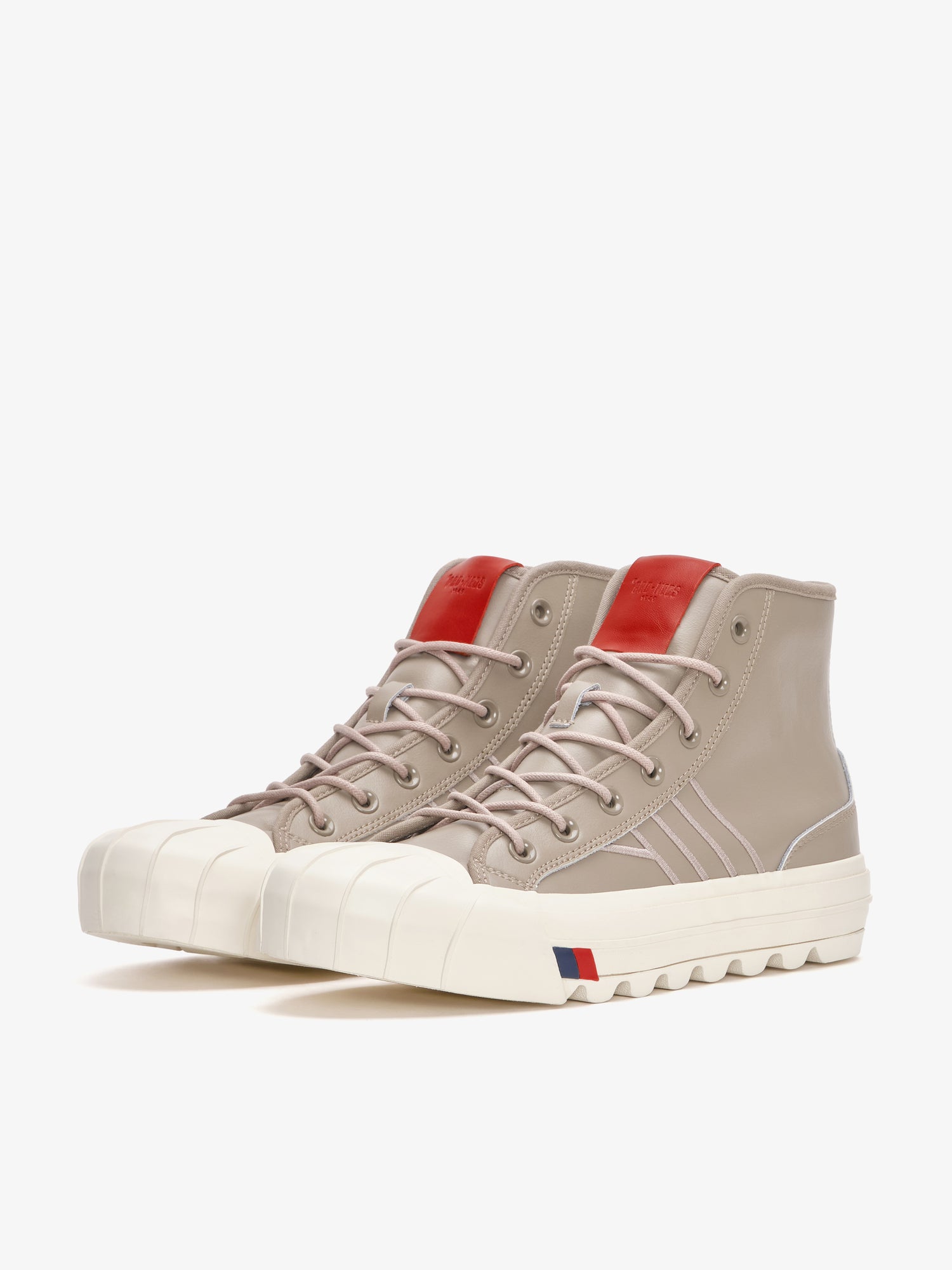Intrepid High in taupe leather