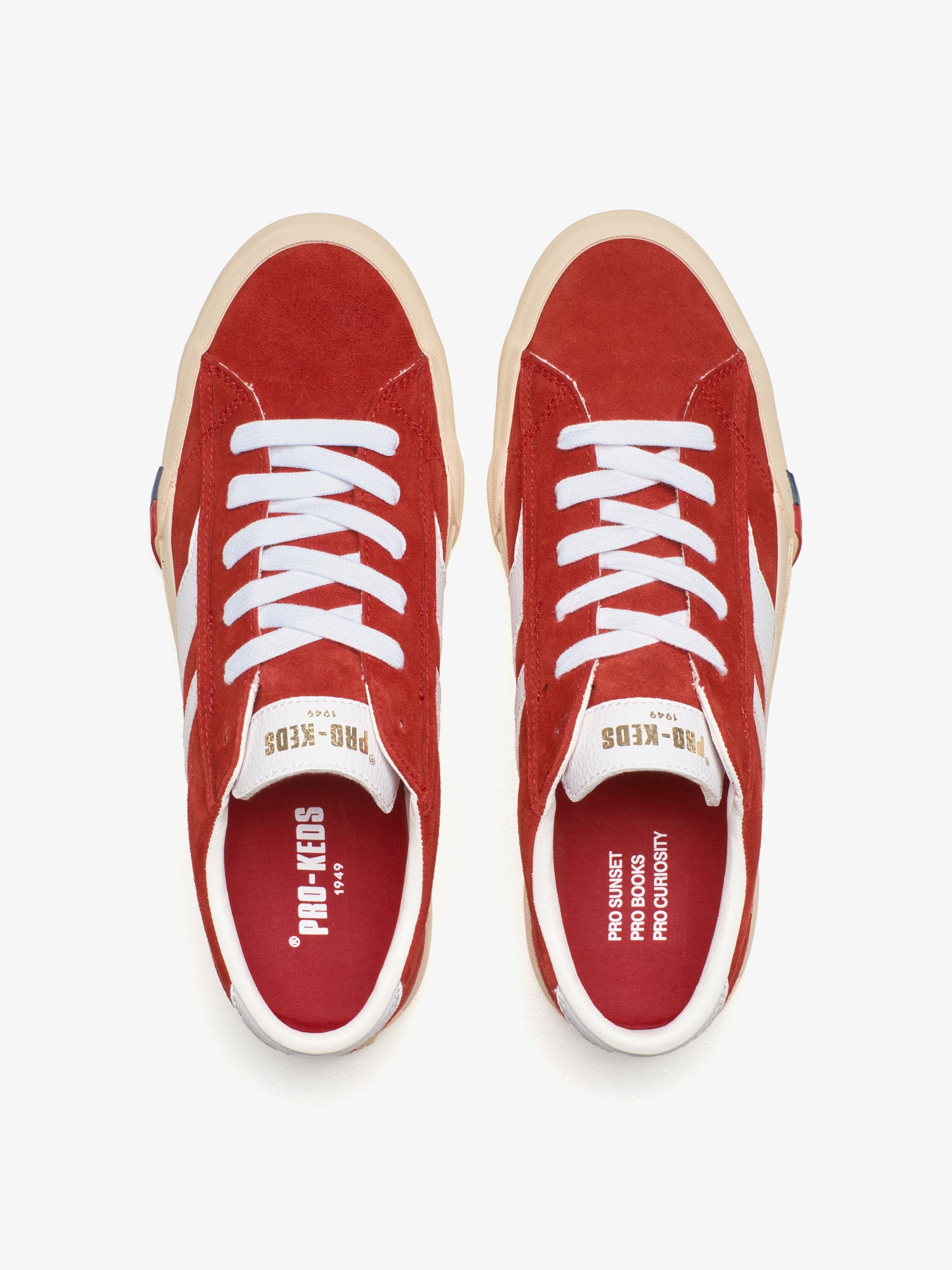 Royal Classic in Red and White Suede