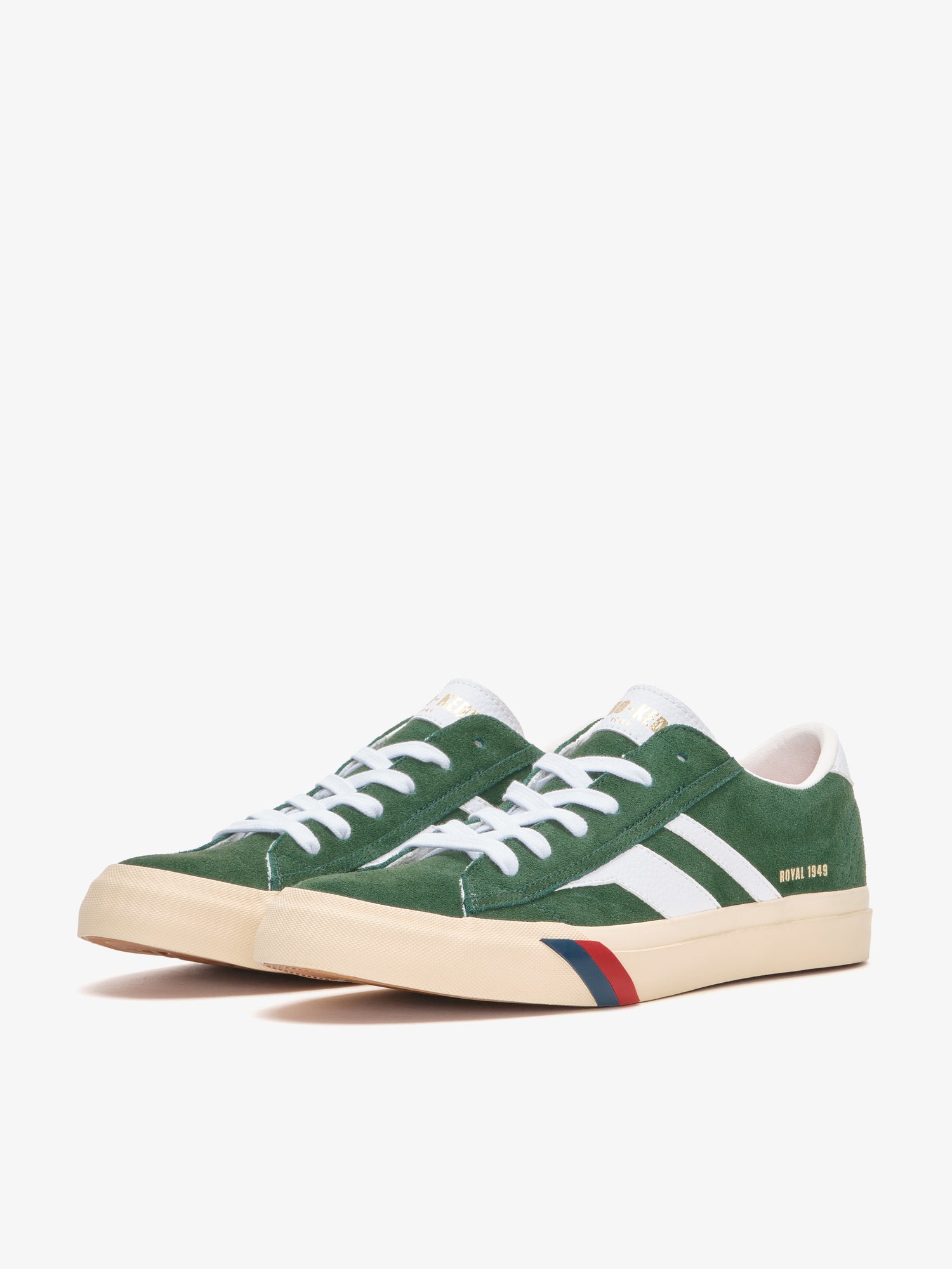 Royal Classic in Suede Verde e Bianca