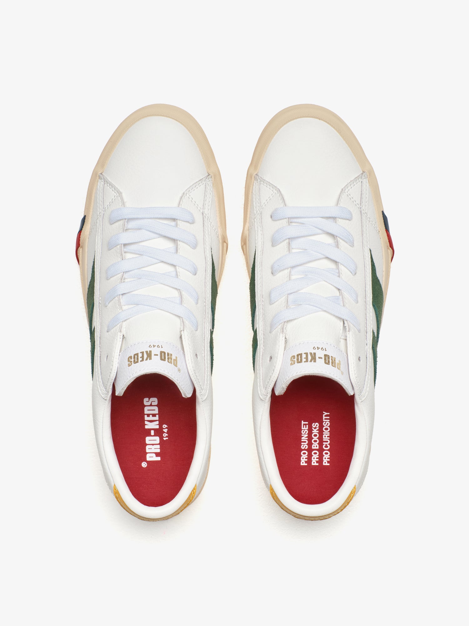 Royal Classic in White and Green Leather